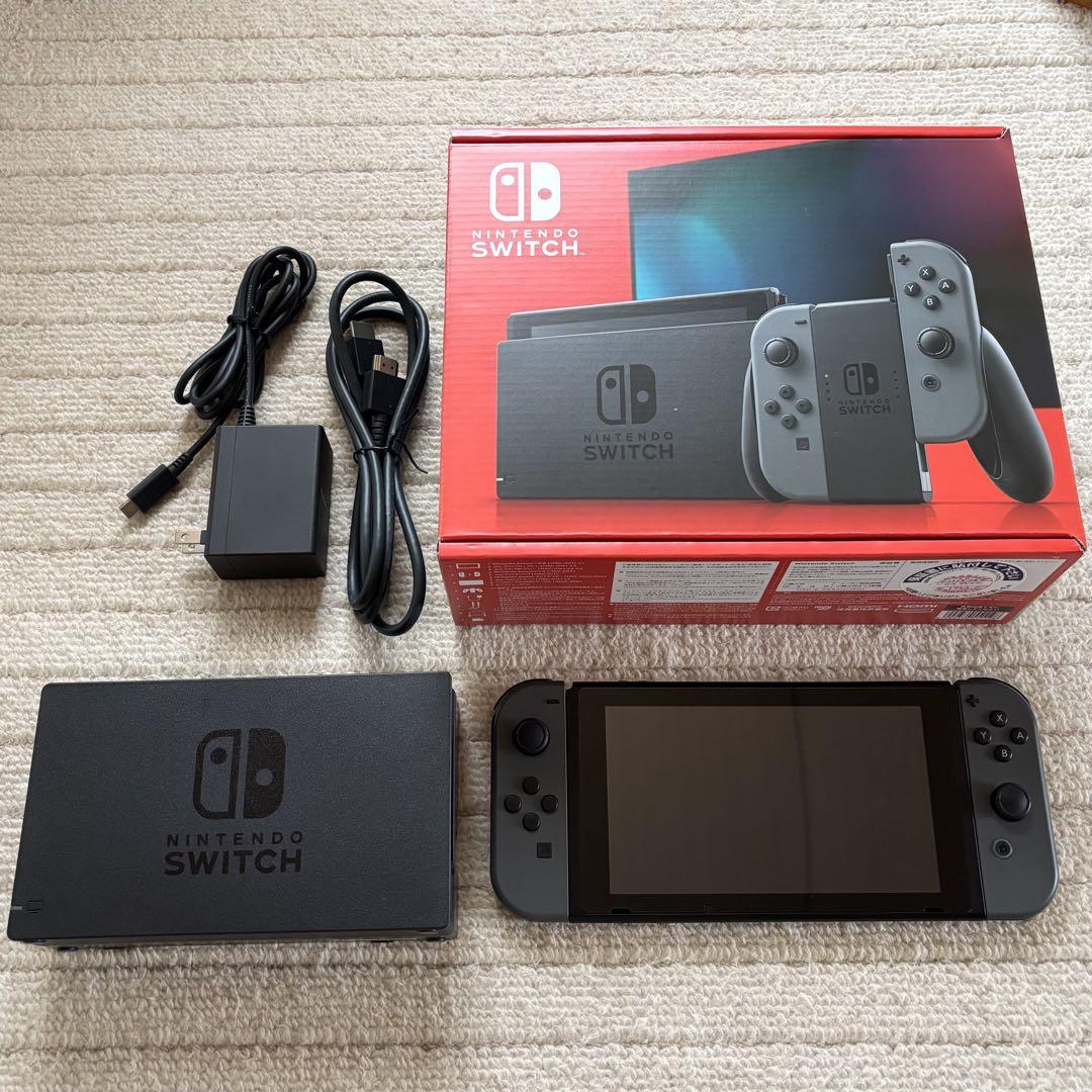 5月限定セール 【美品】Nintendo Switch 本体 グレー 箱付き