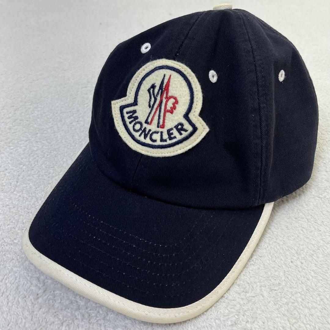 モンクレール MONCLER 帽子 キャップ ネイビー 紺色 サイズ調整