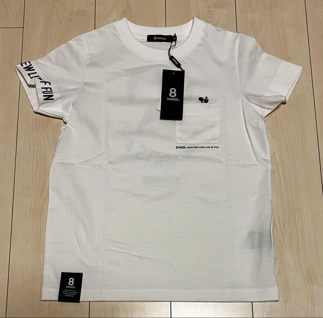 新品・未使用】8 YARDSハチヤーズ ホワイト Tシャツ Sコットン