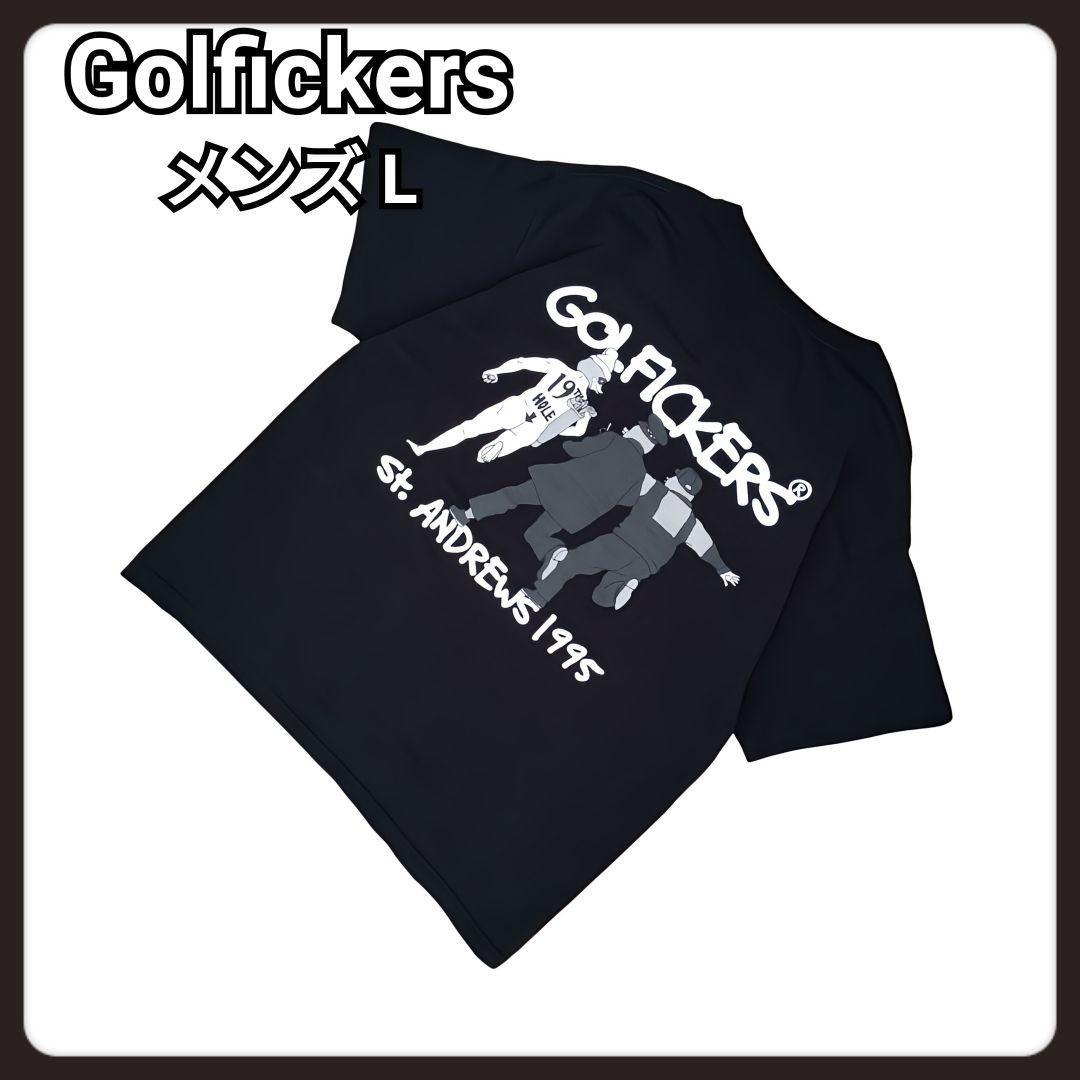 Golfickers ゴルフィッカーズ セントアンドリュース Tシャツ 黒 Golfickers ゴルフィッカーズ セントアンドリュース Tシャツ 黒