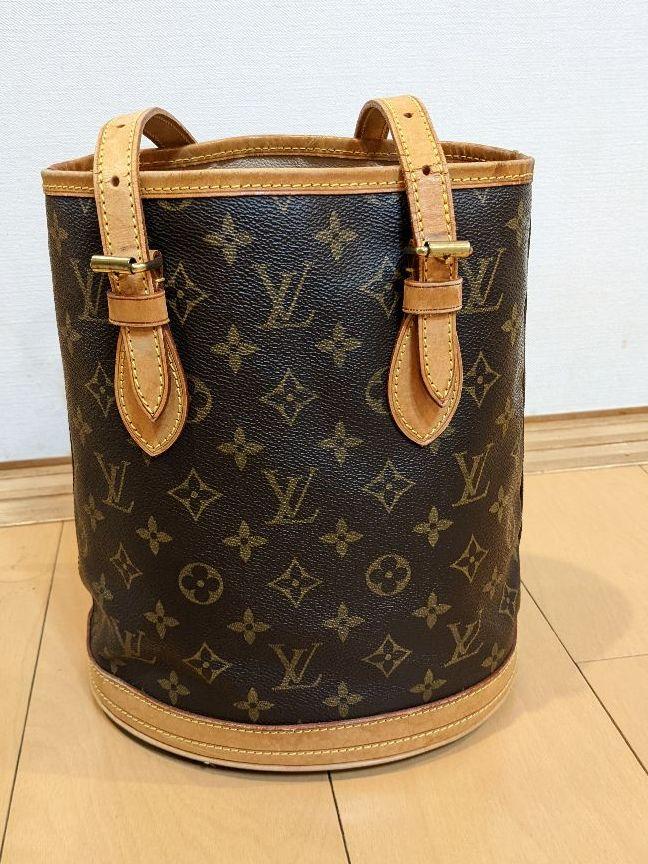 ルイ・ヴィトン プチ バケット モノグラム トートバッグ 良品】LOUIS VUITTON モノグラム トートバッグ プチバケットPM