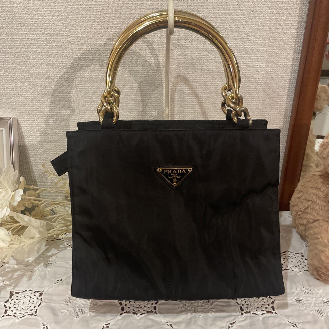 【PRADA】プラダ ハンドバッグ ブラック 2025AW 日本入手困難品◇PRADA◇ QUILTING SILVER LOGO MINI CHAIN BAG