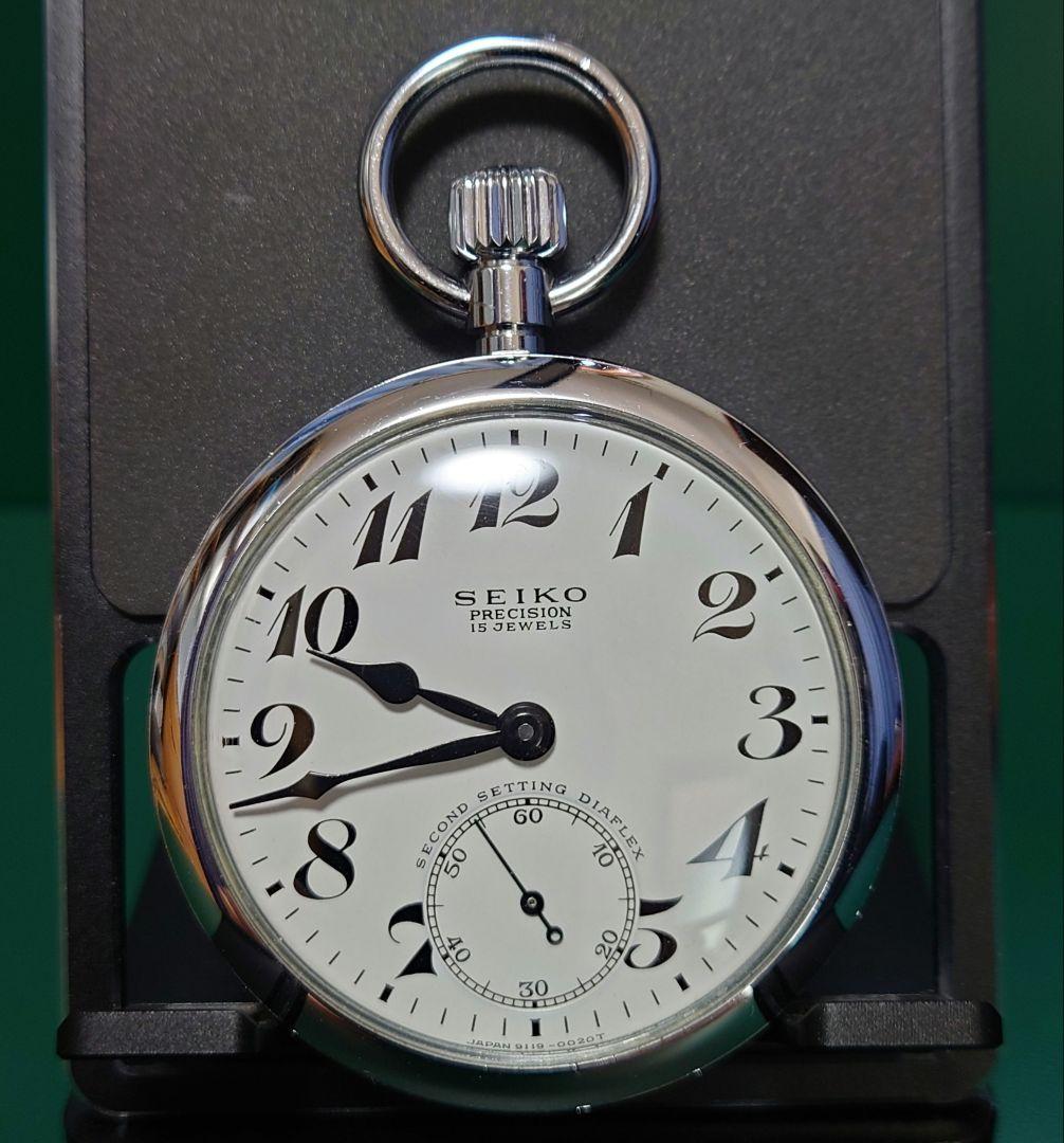 SEIKO 懐中時計 鉄道時計　手巻き　動作品　国鉄 セイコー 19セイコー 鉄道時計 国鉄 1965年製（昭和40年製）懐中時計