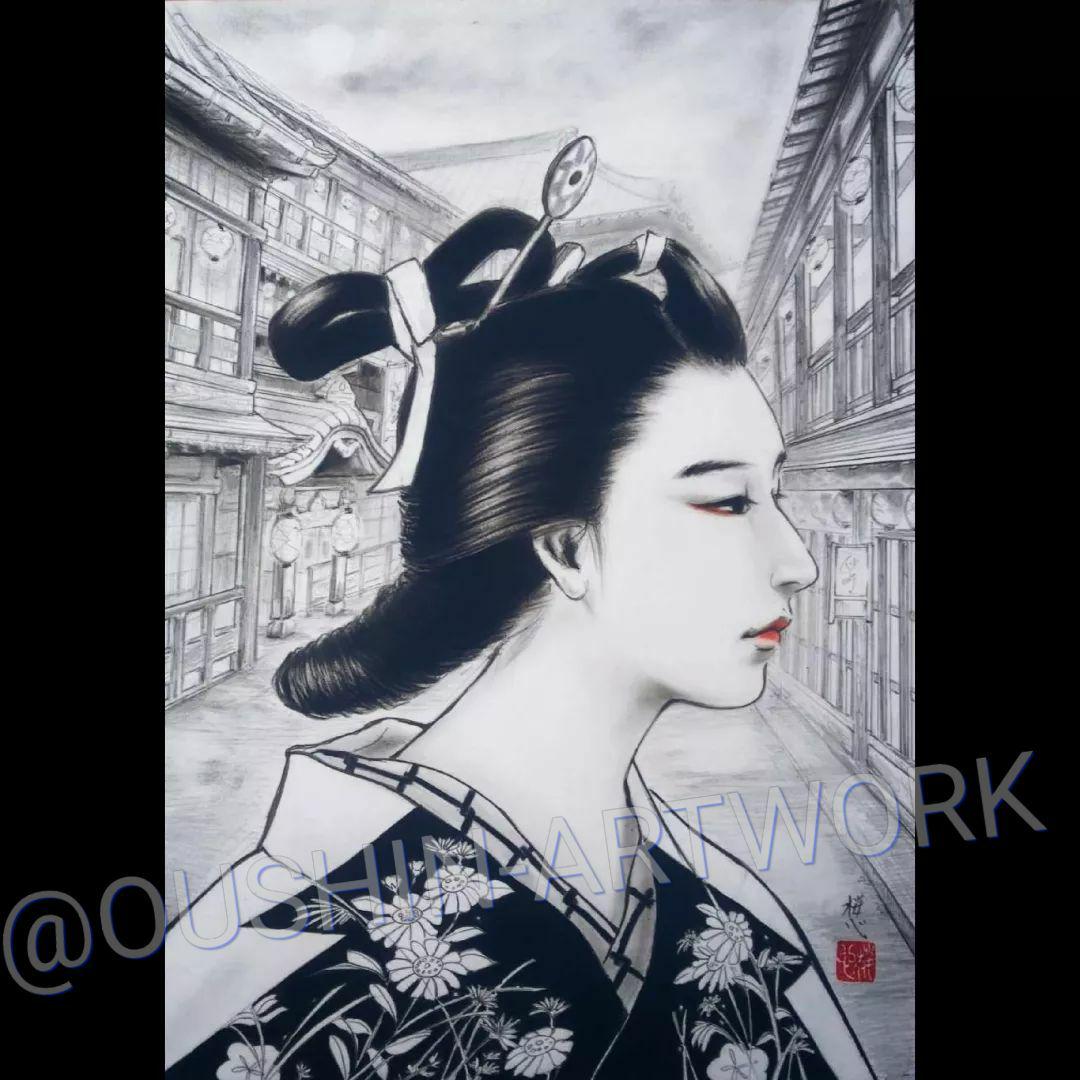 美人画】A4サイズ （美人画 絵画 絵 A4サイズ 写真）