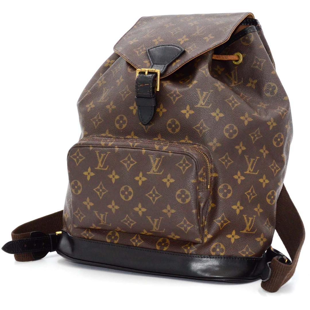 ルイ ヴィトン モンスリMM モノグラム リュック ヌメ革 LOUIS VUITTON ルイヴィトン モンスリMM リュックサック