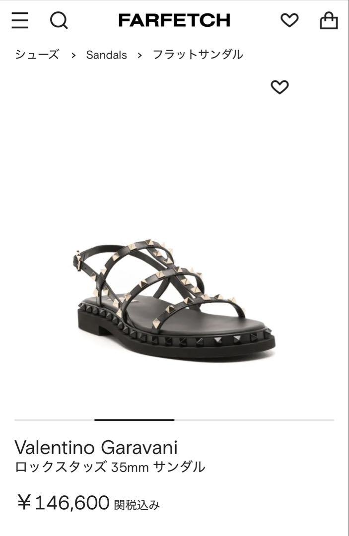 VALENTINO ヴァレンティノ サンダル　37 VALENTINO - Valentino サンダル 37の通販 by うどん shop