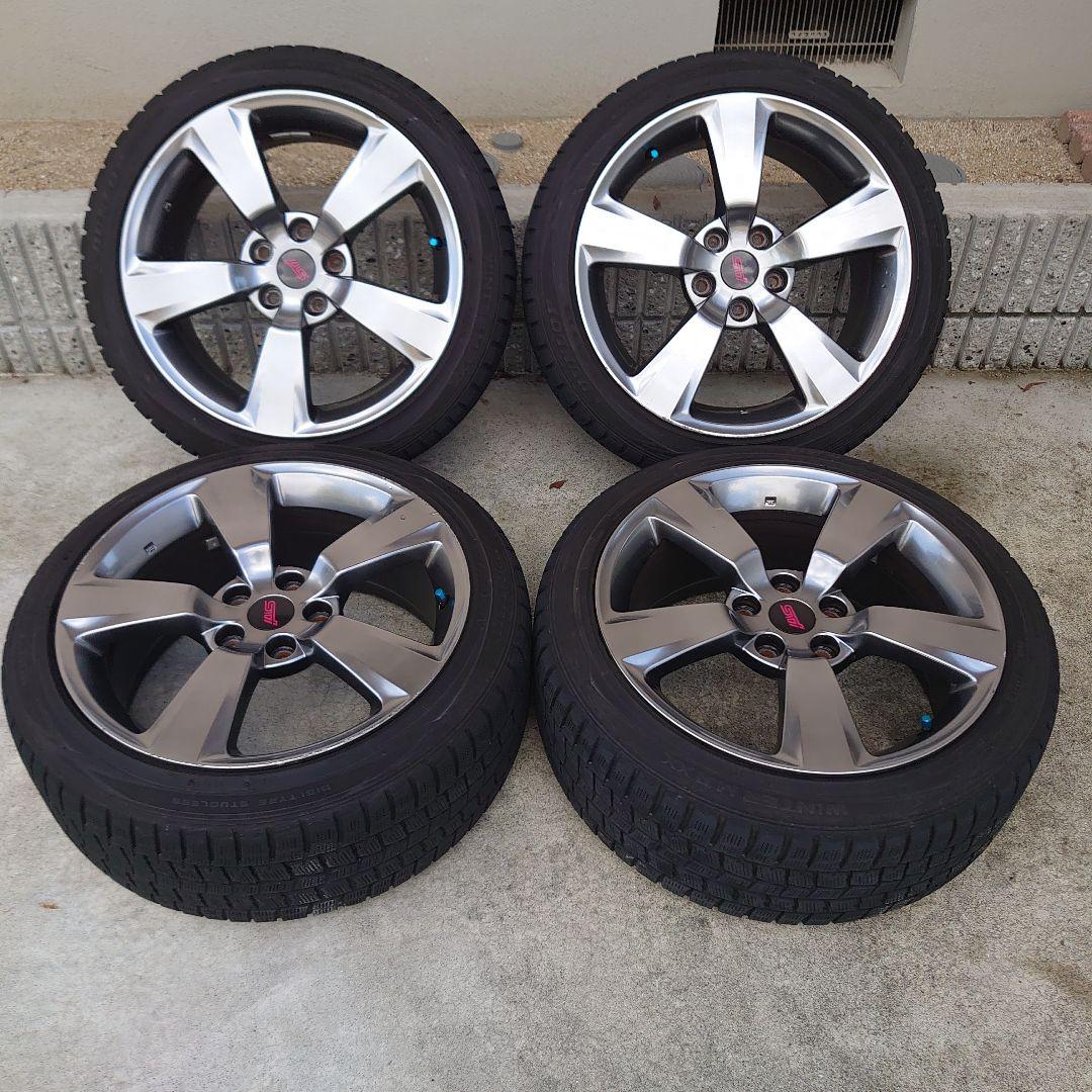 Ｎｏ.1 スバルSTIホイール スタットレスタイヤ付き225-45-18 sola様専用 WRX STI 純正ホイール スタッドレス 225/45R18