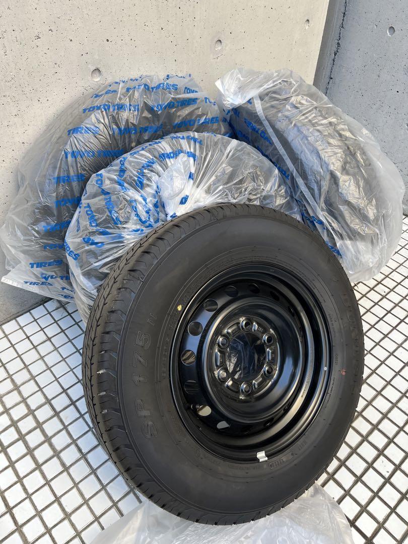 ハイエース　7型　純正タイヤ4本セット　新車外し 200系7型ハイエース タイヤホイールセット 195/80R15 新車外し