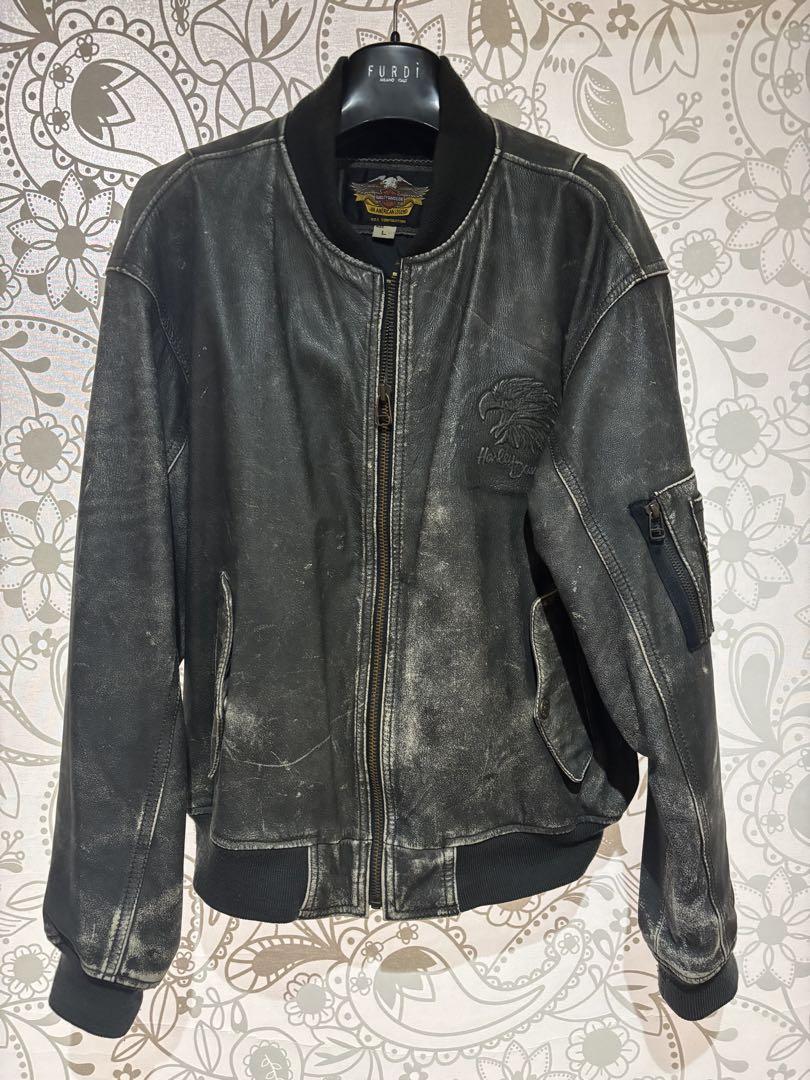Harley-Davidson ライダースジャケット ブラック Harley-Davidson ブラックレザージャケット（Harley-Davidson
