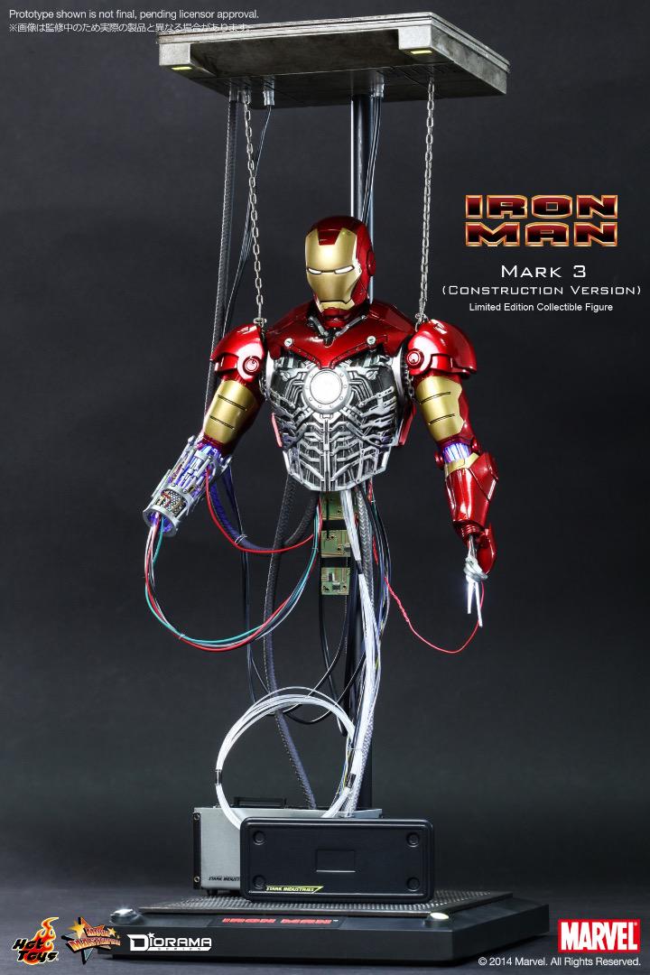 中古美品 ホットトイズ　アイアンマン・マーク３（チューンアップ版）再生産 Amazon.co.jp: ホットトイズ(Hot Toys) ムービー