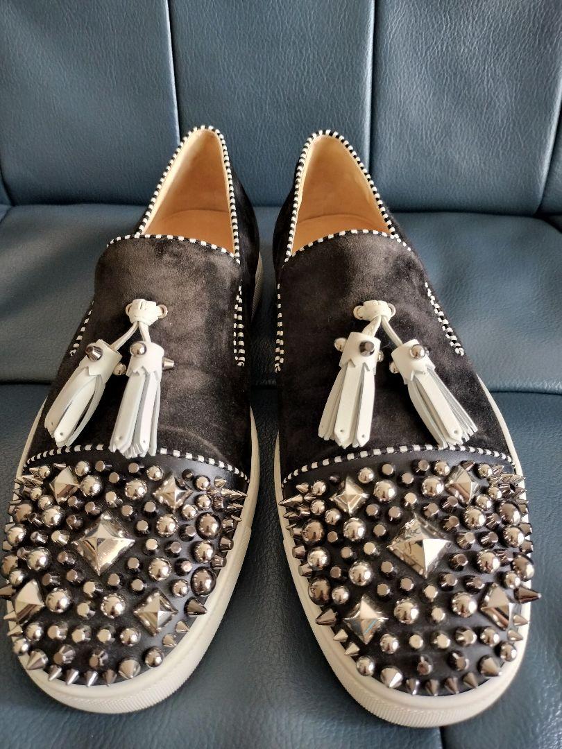 CHRISTIAN LOUBOUTIN スパイクスタッズ スリッポン 41