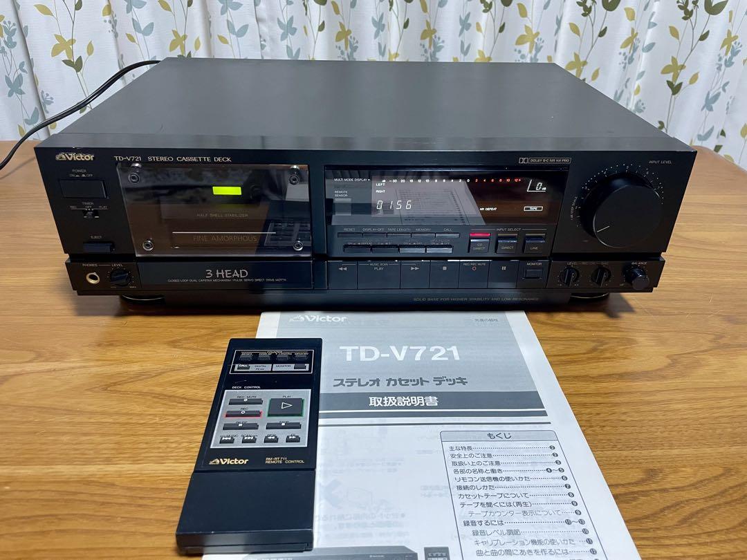 Victor ビクター TD-V721 ステレオカセットデッキ 通電確認済