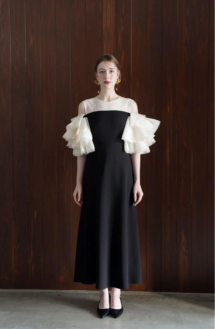 organdy frill dress acka サイズ1 organdy frill dress – Acka online store