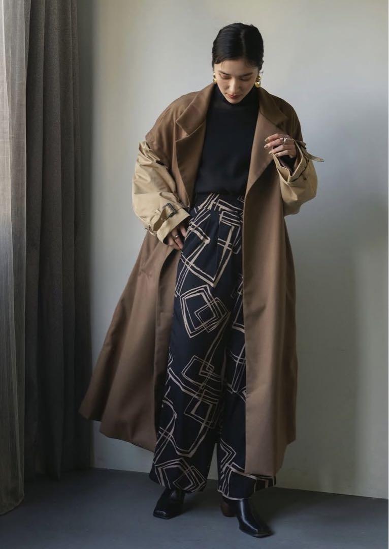 KnuthMart 3way unique trench coat/brown（Autumn And Winter