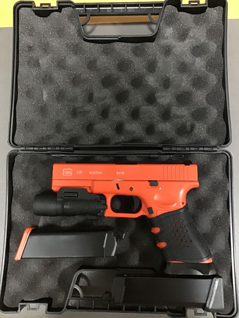 GLOCK17 Full Set マガジン2本+ラバーグリップ付 GLOCK 17 ガスガン マガジン2本+ラバーグリップ+マルイライト