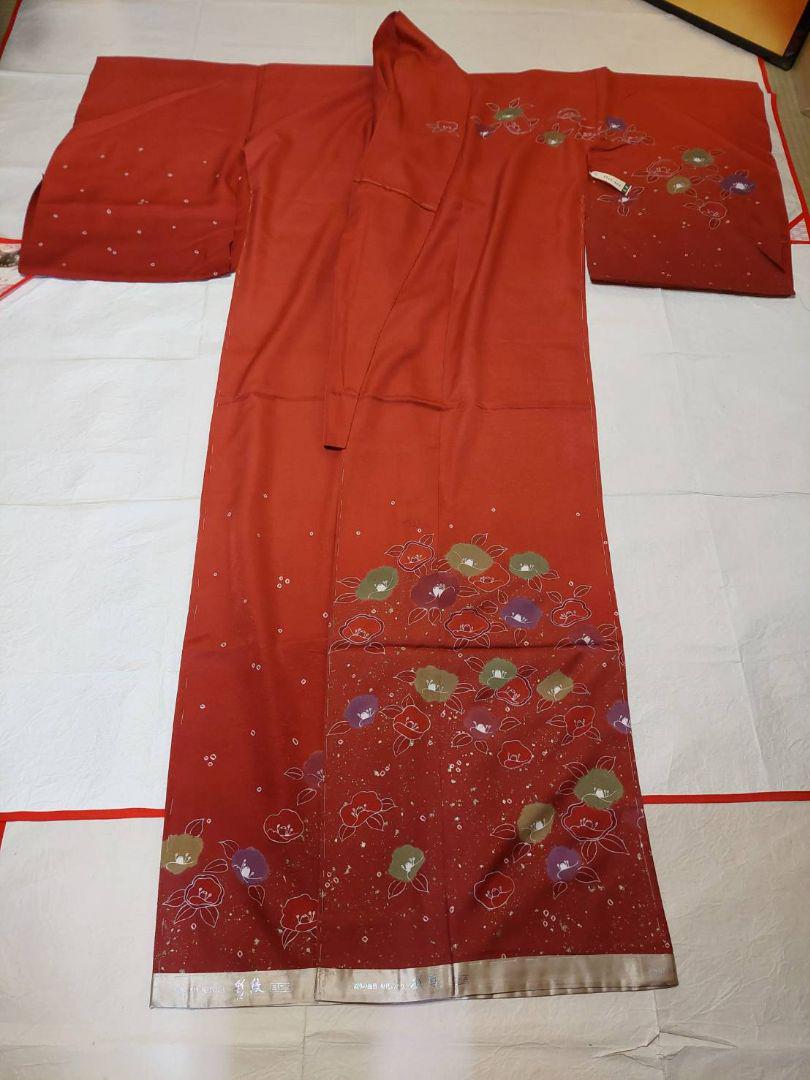 訪問着69正絹 仮絵羽 （中古】 忠右衛門 仮絵羽 リサイクル 正絹