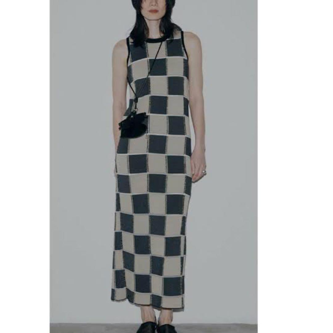 ワンピース Ameri BLOCK CHECK JACQUARD DRESS Ameri（アメリ）の「BLOCK CHECK JACQUARD DRESS（ワンピース