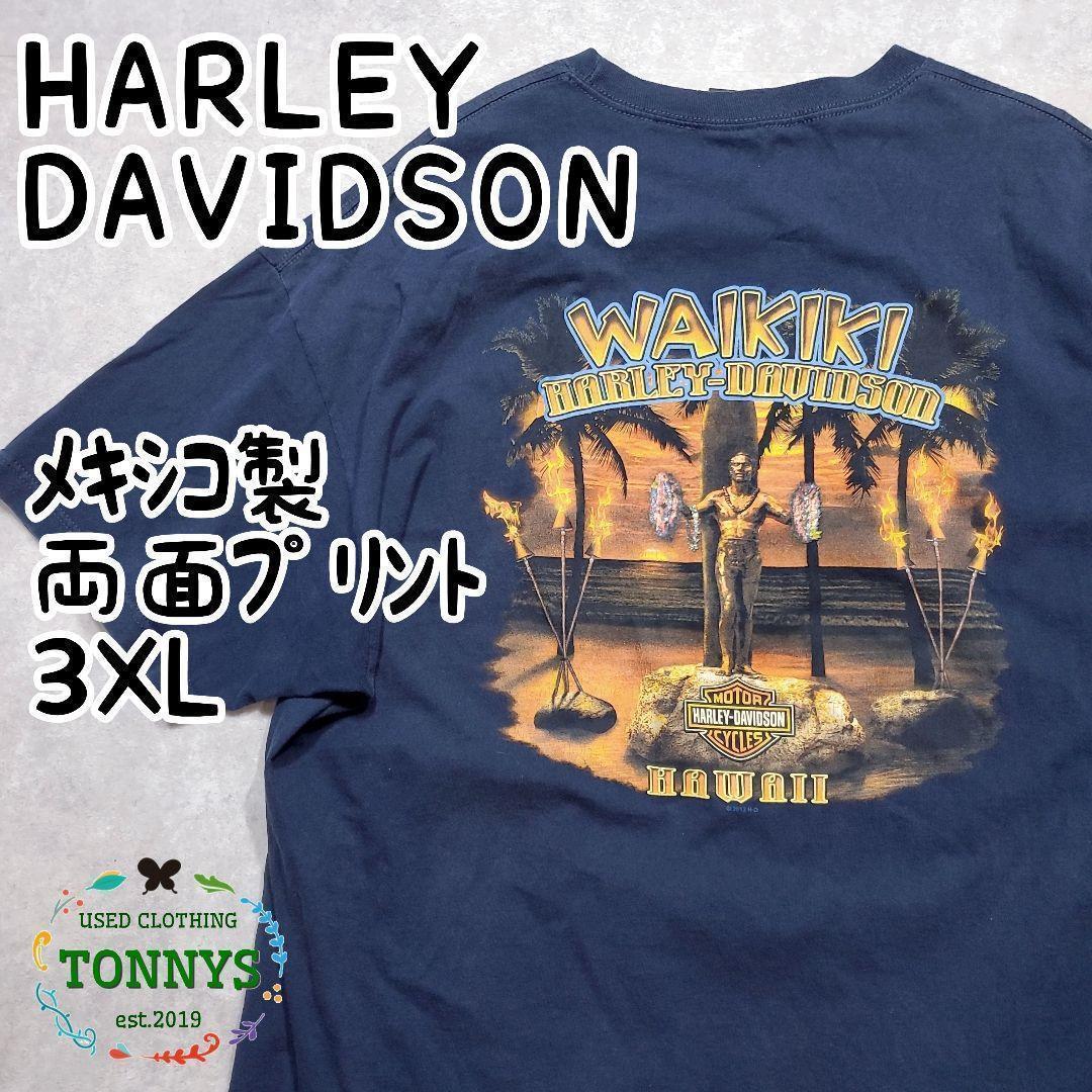 【k_t.214】両面　Harley-Davidson XL メキシコ メキシコ製】y2k ハーレーダビッドソン Tシャツ 両面プリント
