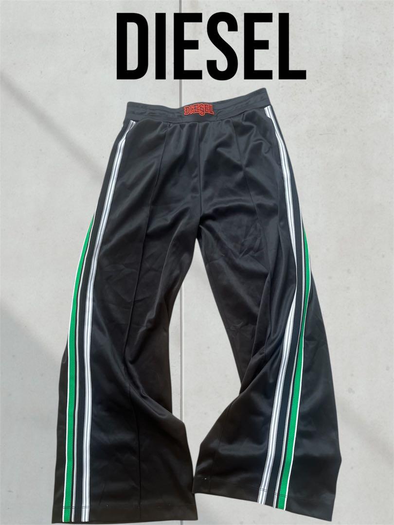 DIESEL ラインパンツ トラックパンツ ジャージ ブラック