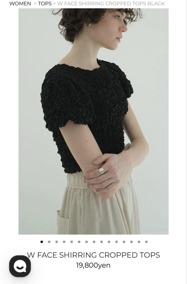 CLANE クラネ W FACE SHIRRING CROPPED TOPS（クラネ CLANE W