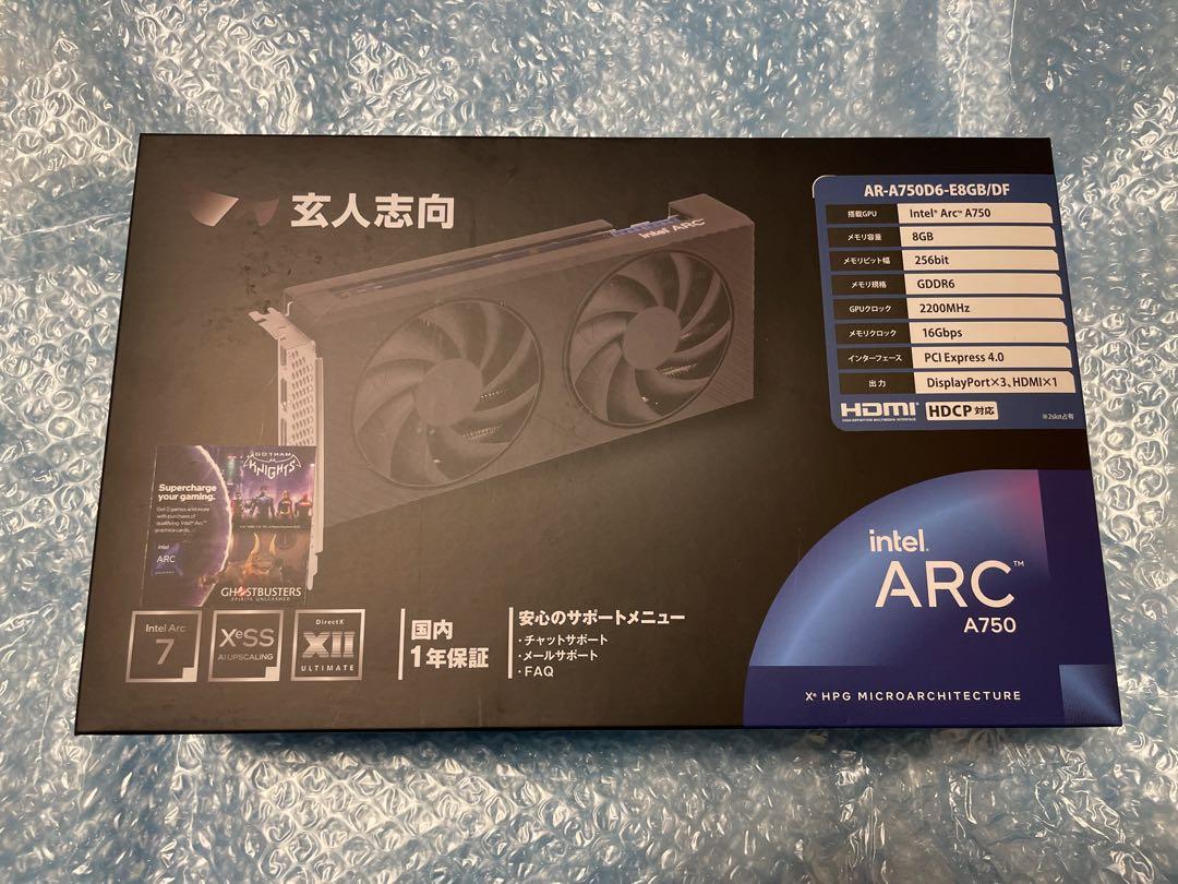 新品未開封】Intel Arc A750 8GB 玄人志向（Amazon | 玄人志向