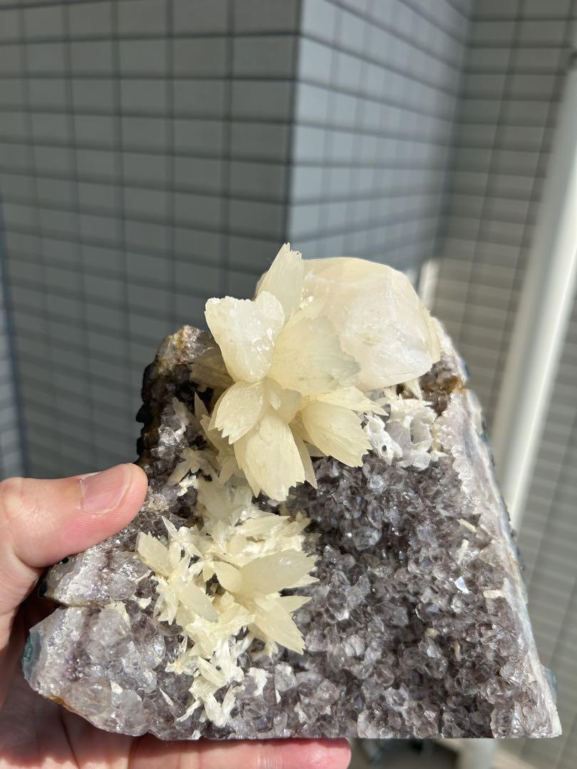 [遺品整理]ヒマラヤ産アメジスト菊花水晶クラスター 菊花水晶 水晶クラスター - メルカリ