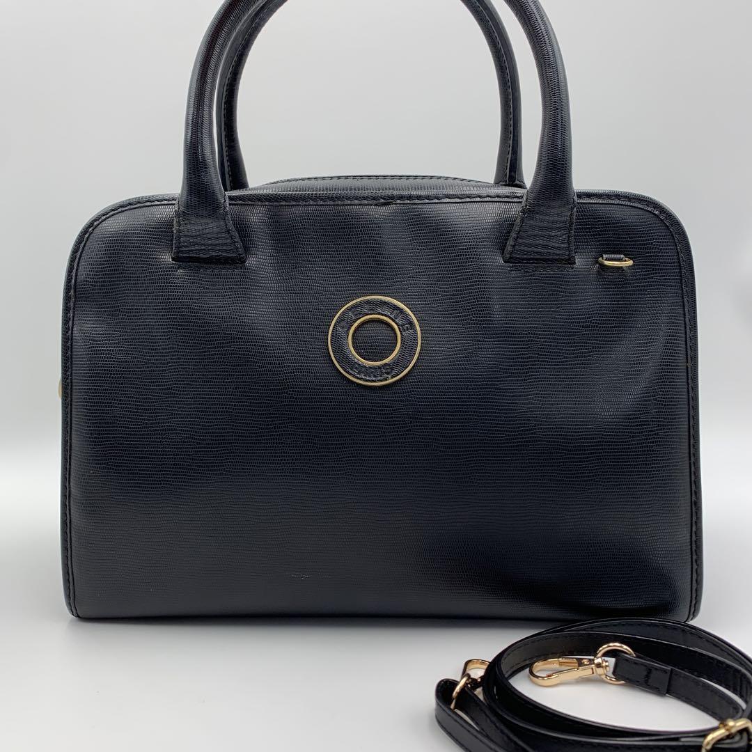 CELINE サークルロゴ金具2Wayボストンバッグ CELINE ロゴレザーサークル2wayボストン(ヴィンテージバッグ