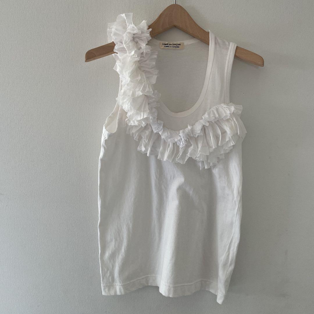 コムデギャルソン　フリル　タンクトップ　XS COMME des GARCONS 2000ssフリル タンクトップ（2000 AW COMME