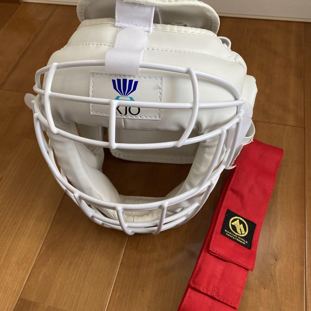 美品 jkjo ヘッドガード S 試合用赤紐（指定防具・推奨防具