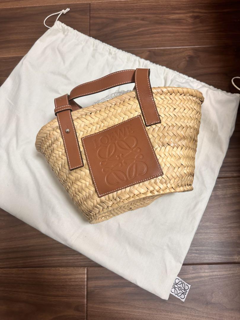 ラピタ　LOEWE ストローバッグ 刺繍付き かごバッグ Ibiza 限定生産【LOEWE】ドローストリング バケットバッグ☆3色