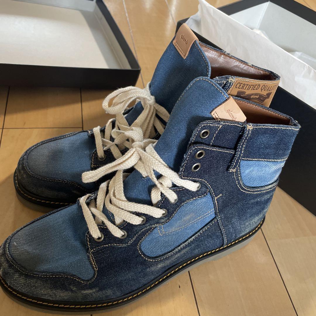 glamb デニム スニーカー ブーツ glamb ブーツ Oiled Denim Boots / オイルドデニムブーツ メンズ