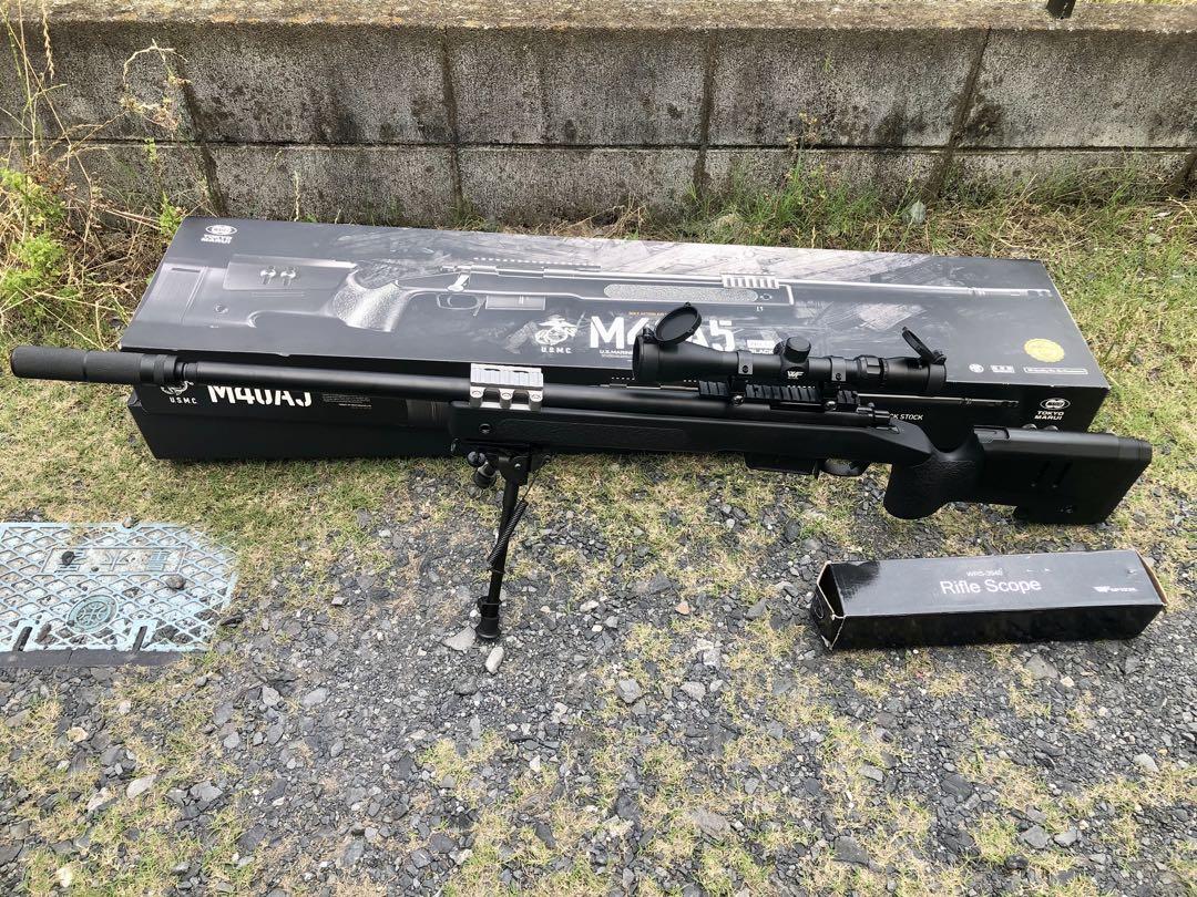 東京マルイ製　エアコッキングライフル　m40A5 スコープバイポッドサプレッサー 東京マルイ製 エアコッキングライフル m40A5 スコープバイポッド