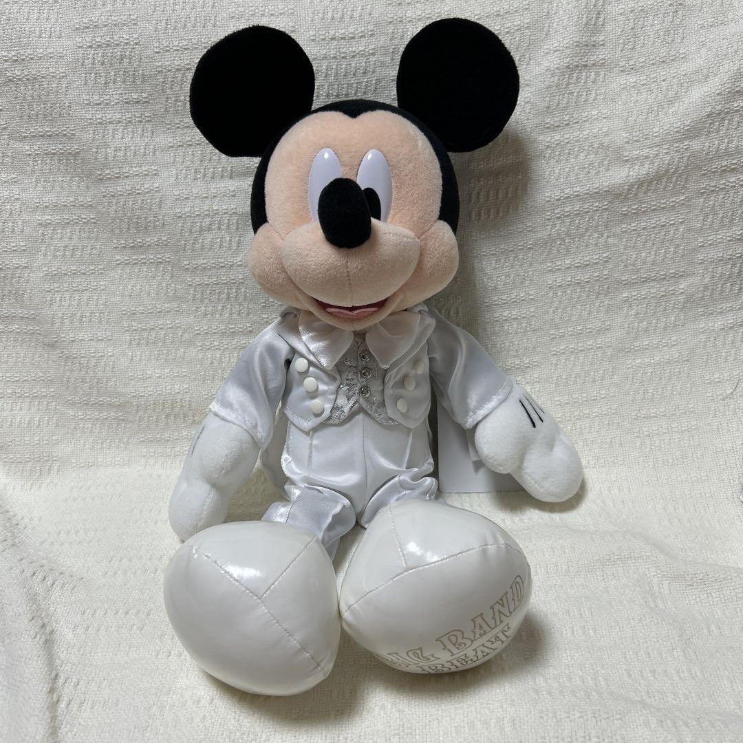 ◇美品◇ビッグバンドビート ミッキーマウスぬいぐるみ 白タキ