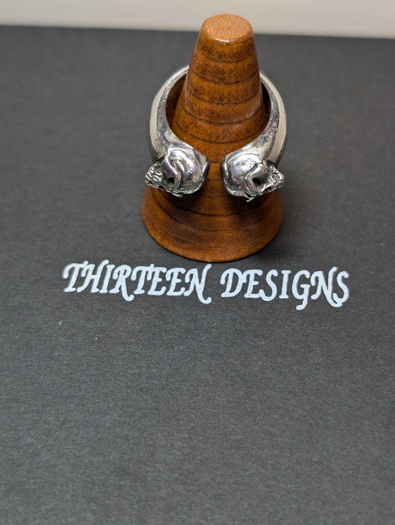 dileTHIRTEEN DESIGNS ダブルマッドフェイスリングスカル THIRTEEN DESIGNS サーティーンデザインズ KR-12 DOUBLE MAD