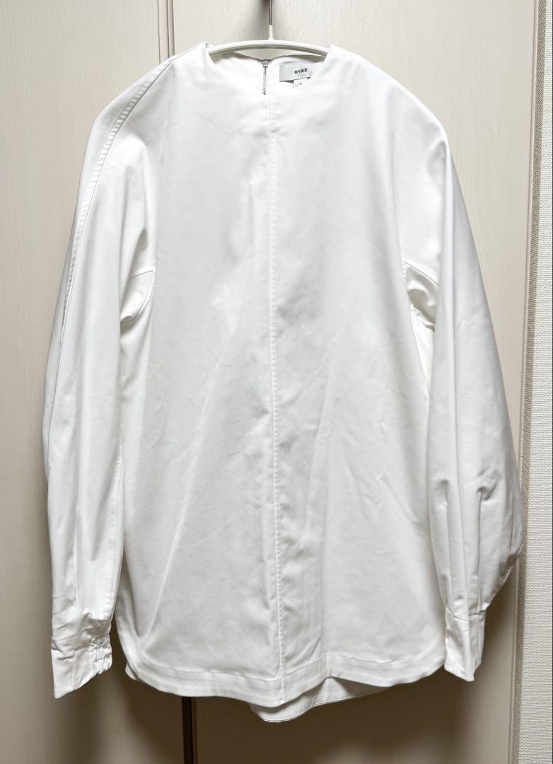HYKE ノーラカラーホワイトシャツ TASLAN TWL サイズ2（HYKE