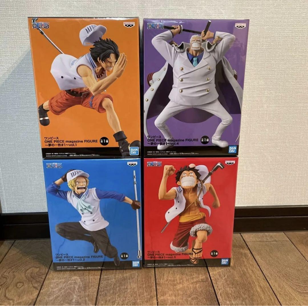 ワンピース　夢の一枚　ルフィ　サボ　エース　ガープ マガジンフィギュア 楽天市場】【中古】【未開封4点セット】ワンピース ONE PIECE