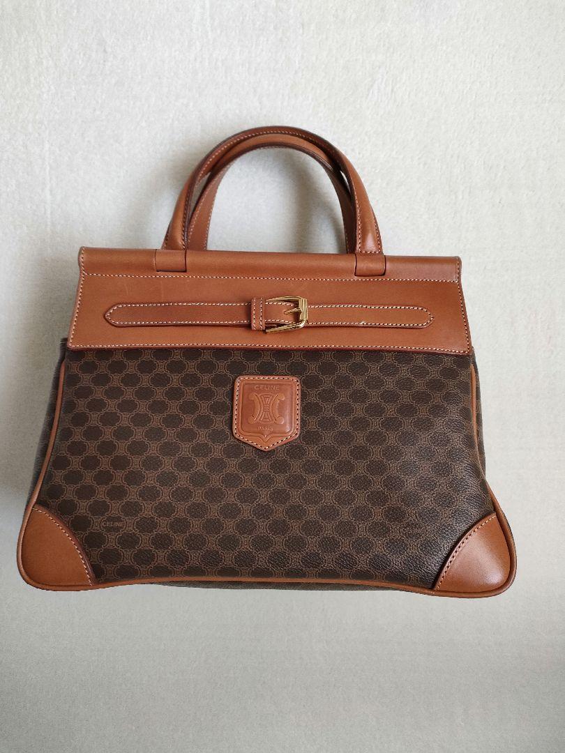 CELINE セリーヌ トリオンフ マカダム柄 ハンドバッグ ベルト
