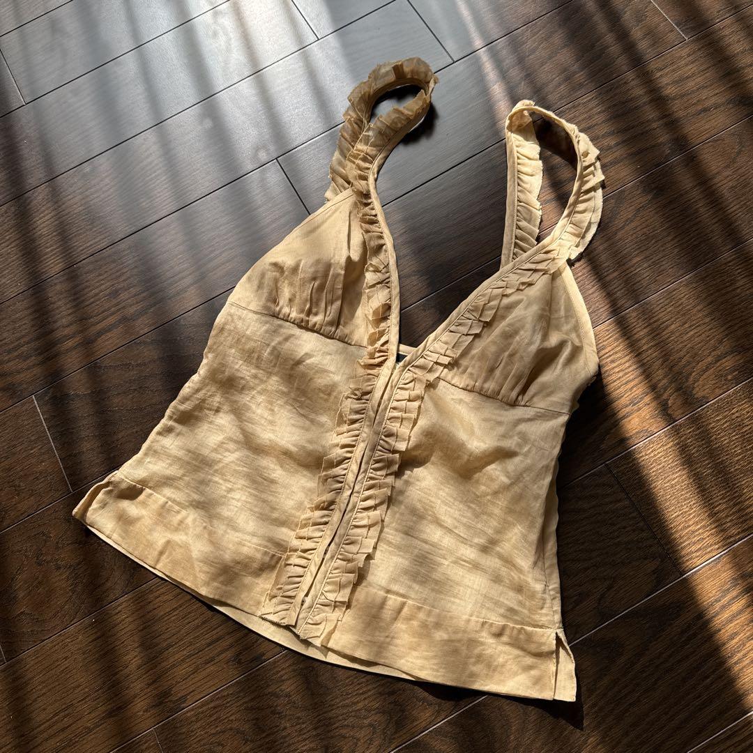 美品　DSQUARED2 フリルキャミソール 40 美品 DSQUARED2 フリルキャミソール 40 （DEUXIEME CLASSE