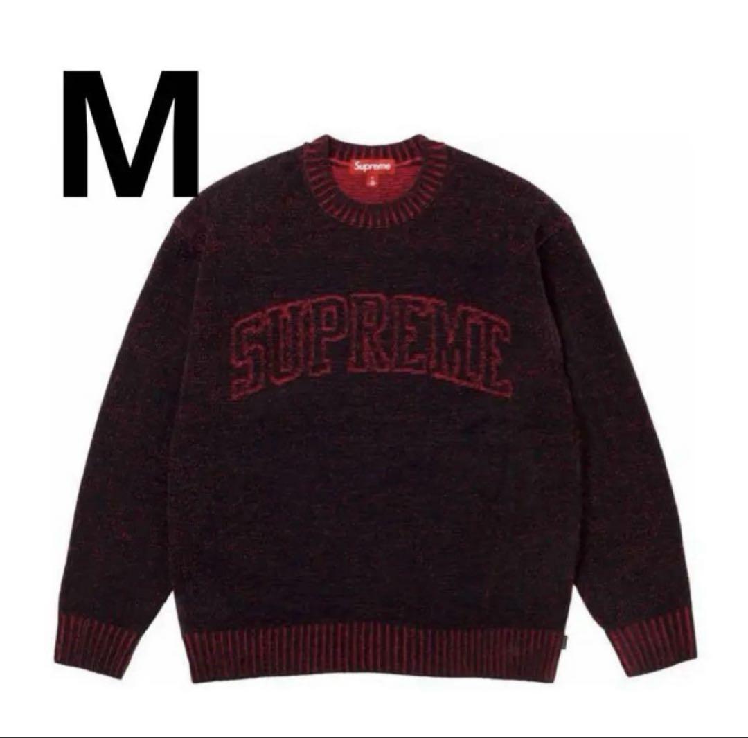 Supreme クルーネックセーター M 黒/赤 409e8af3a80d2063e4fc6d8d85c3f3