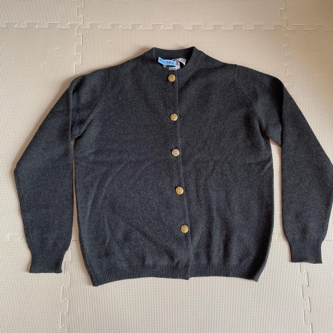 【BALLANTYNE】 カシミヤ100% 金ボタンカーディガン 36 グレー CASHMERE CARDIGAN Navy | Dresswell online store
