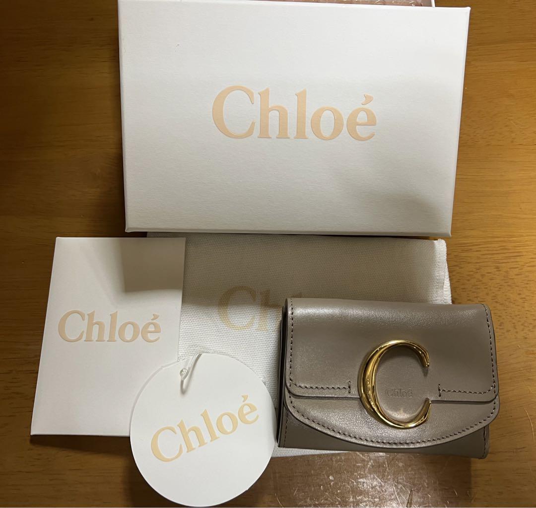 【美品】Chloe クロエ　C クロエシー　三つ折り財布 楽天市場】クロエ Chloe 財布 三つ折り財布 折り財布 レディース