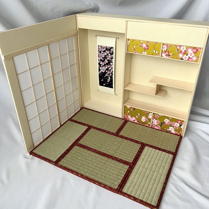 【！即購入大歓迎！】背景ボード　ドールハウス　ミニチュア　ハンドメイド　和室 即購入大歓迎！】背景ボード ドールハウス ミニチュア
