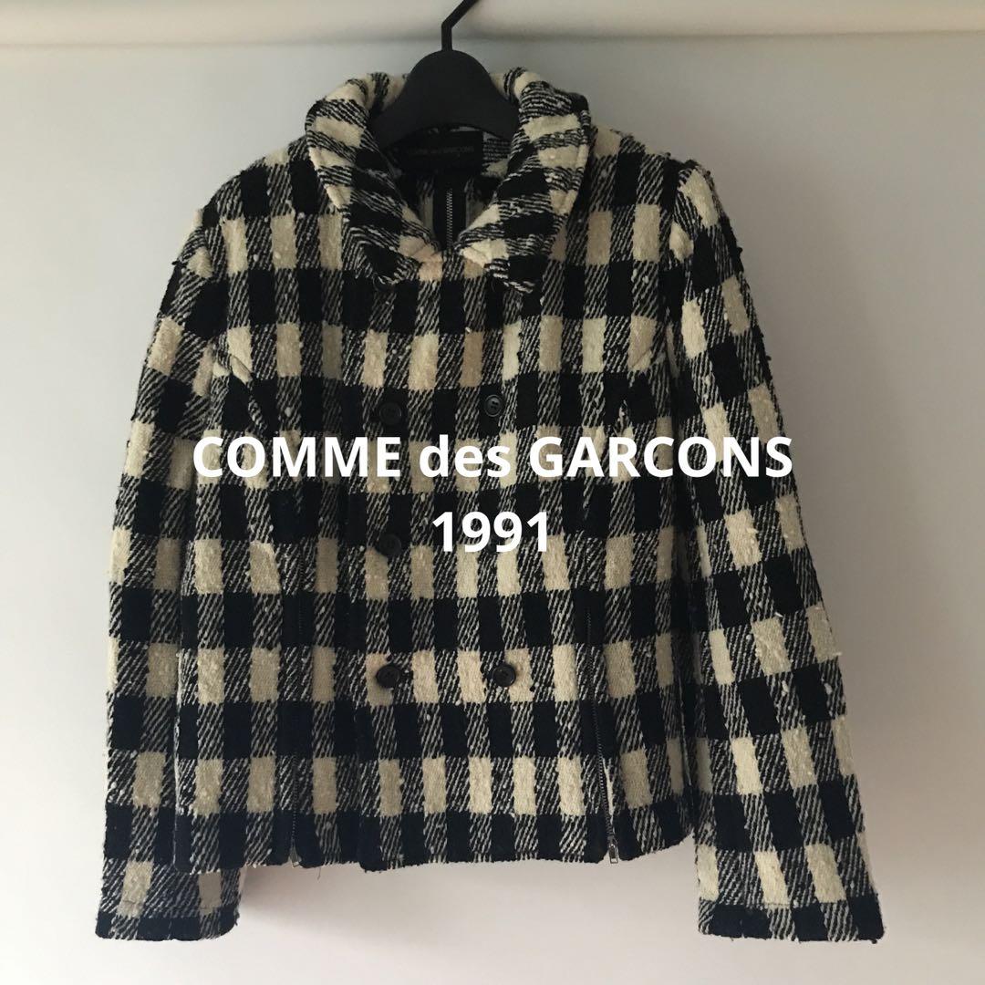 も*た様 コムデギャルソン オム プリュス ファスナーデザインチェックジャケット COMME des GARCONS HOMME PLUS(コムデギャルソンオムプリュス