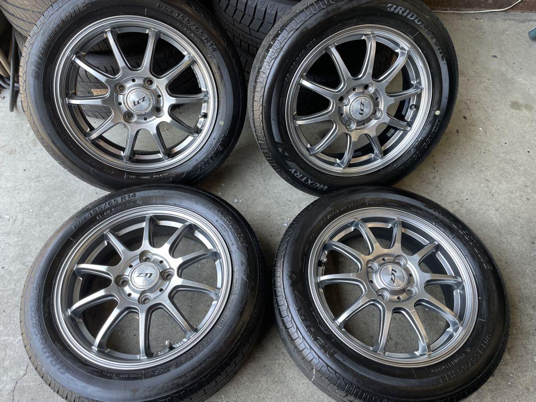 軽カー用 155/65R14 アルミセット タント ムーブ エヌボックス
