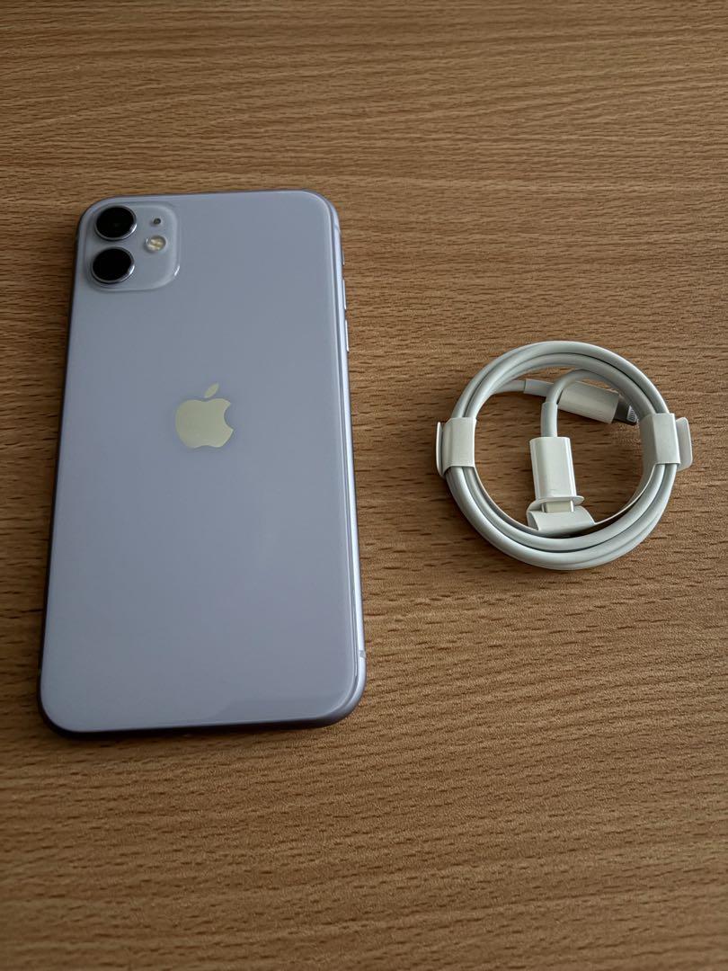 AiPhone 11 128gbラベンダー 充電ケーブル付き（Apple iPhone 11