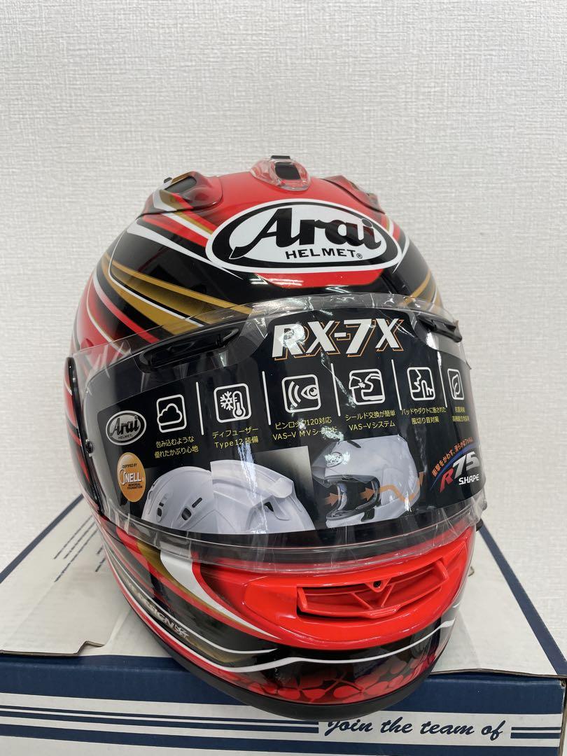 新品Arai RX-7X ナカガミ　レプリカ2 サイン入り　Lサイズ 新品Arai RX-7X ナカガミ レプリカ2 サイン入り Lサイズ（MotoGP