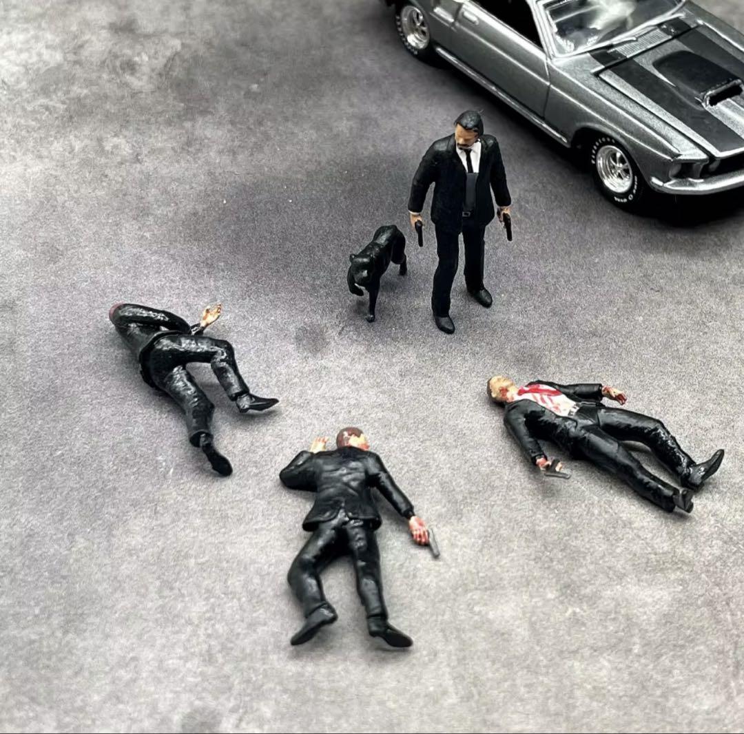 未開封】フィギュア 1/64 4人+犬 ドラム缶4個 （ホビーリユース