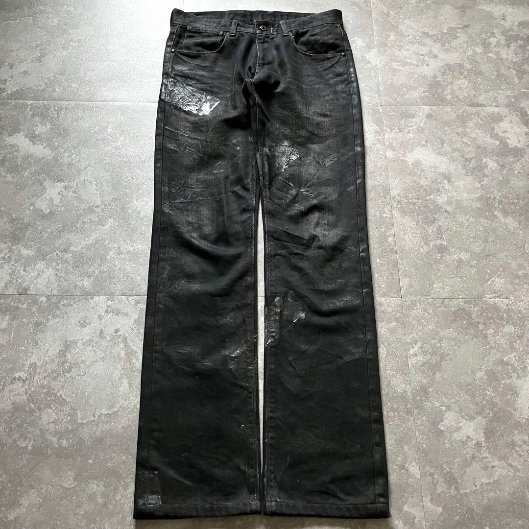 パンツ BLACK BARRETT coating black denim Y2K BLACK BARRETT coating black denim Y2K（£710 Neil Barrett
