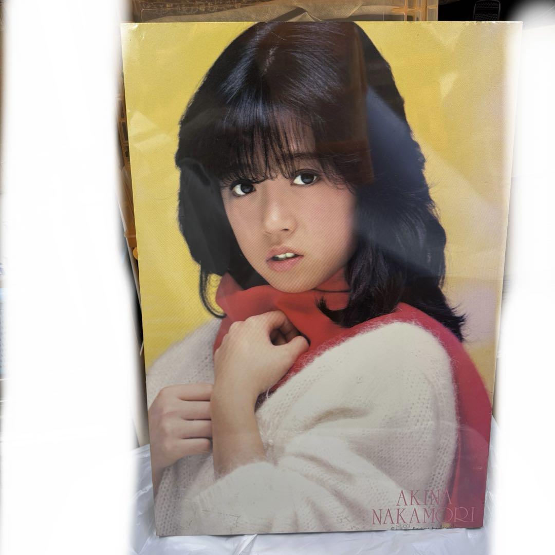 中森明菜 昭和アイドル 80年代 木製パネル ポスター 研音 Amada