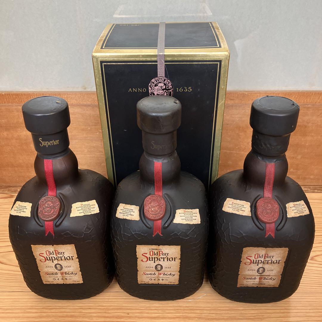 Old Parr Superior オールドパースーペリア 旧ボトル 3本セット Old Parr Superior オールドパースーペリア 旧ボトル 2本セット
